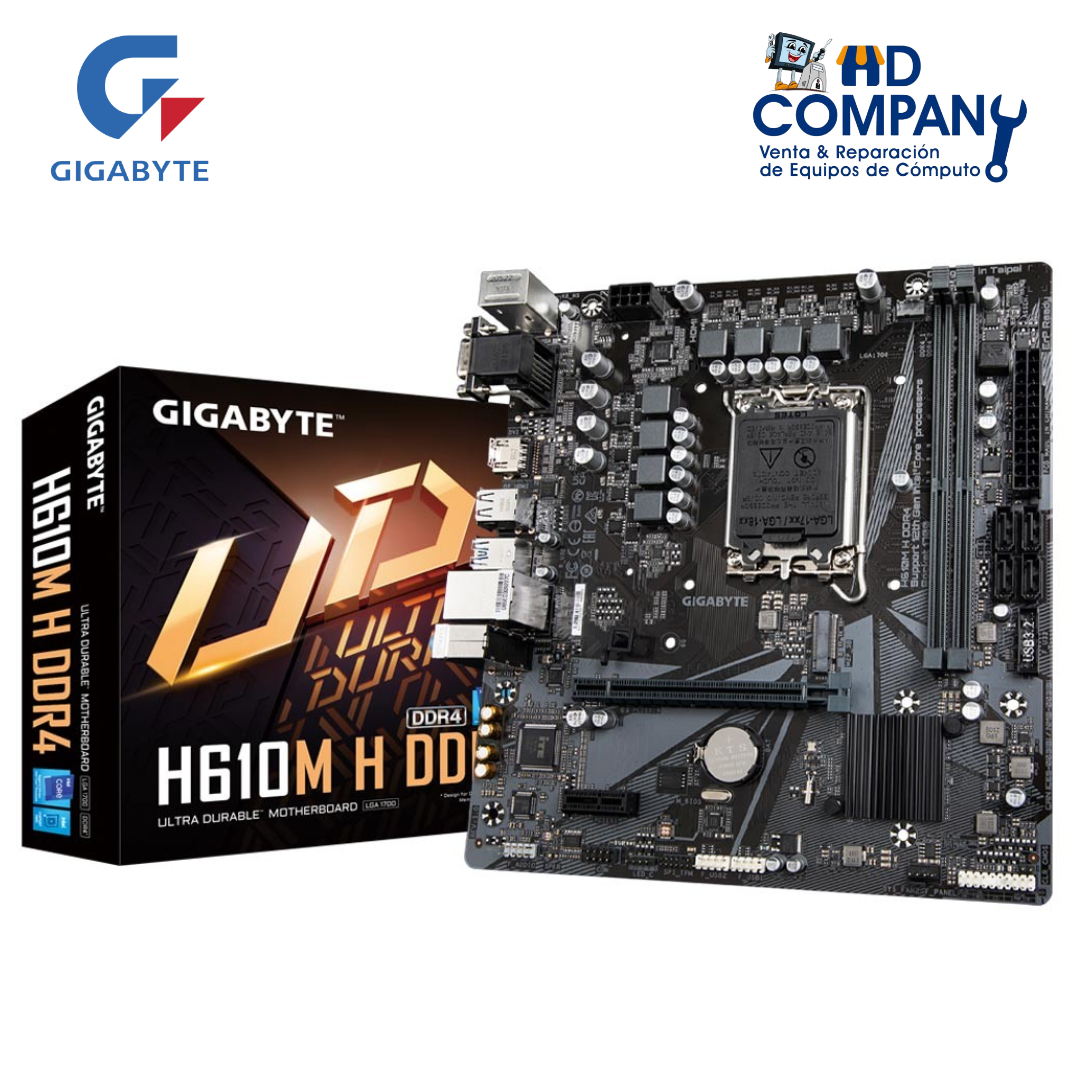 Motherboard  GIGABYTE H610M V2 Chipset Intel H610, LGA1700