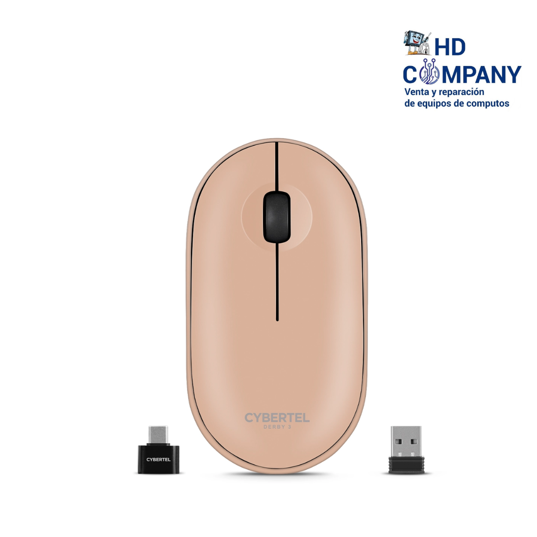 Mouse DERBY 3 CYB M320-3M BT WIFI RECARGABLE CYBERTEL COLOR NUDE BEIGE