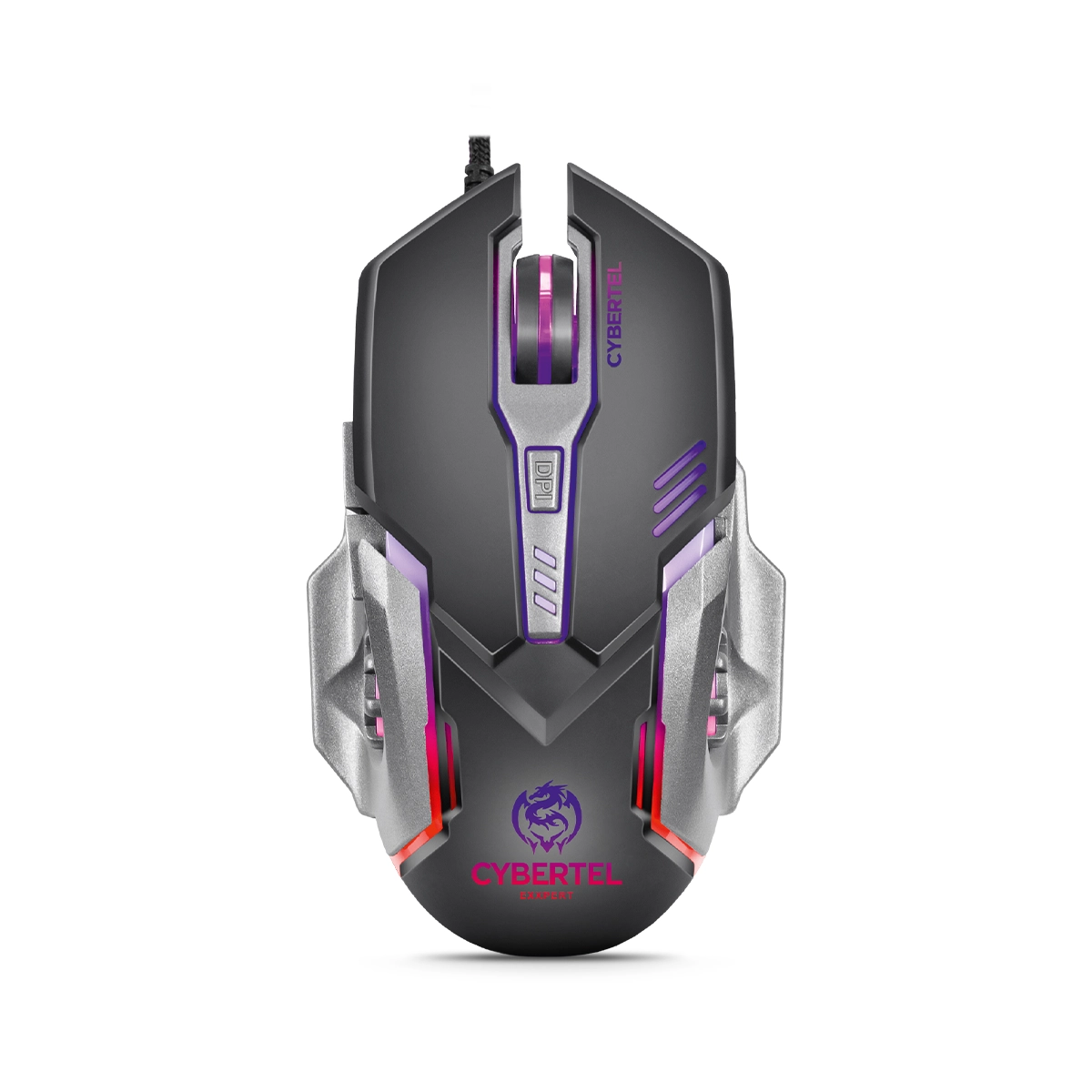 Mouse Gamer EXXPERT BLACK CYB M502 USB 7LEDS 6BOTONES 7200DPI CYBERTEL