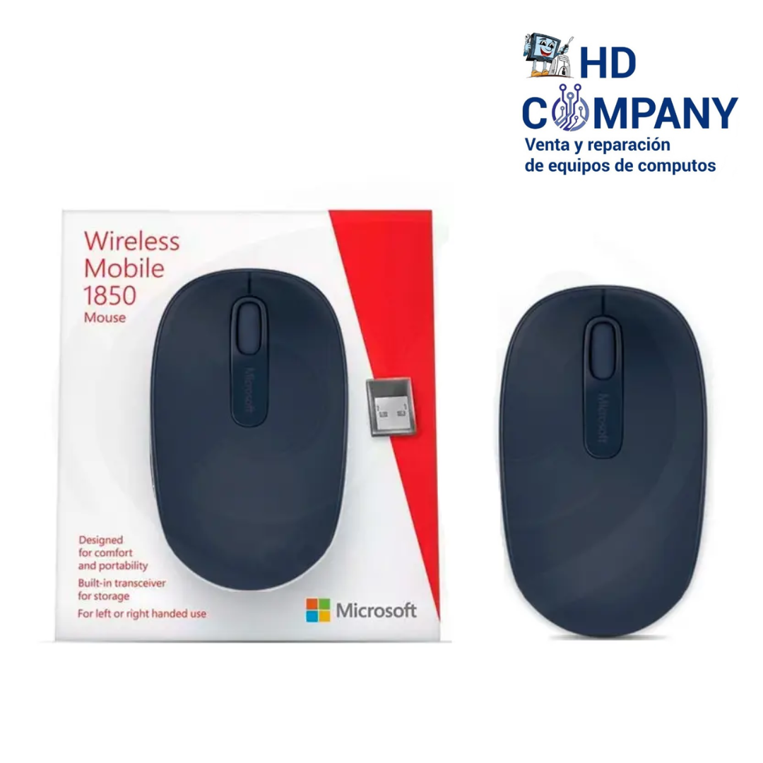 Mouse MICROSOFT inalambrico SOURIS 1850 negro