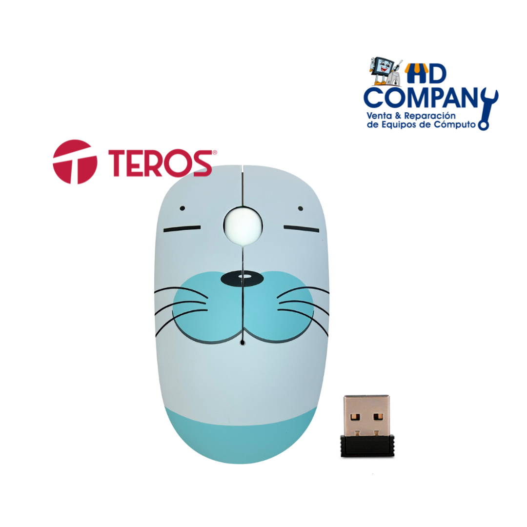 Mouse TEROS TE-1214S inalámbriico , 1000 DPI, receptor USB, 3 botones