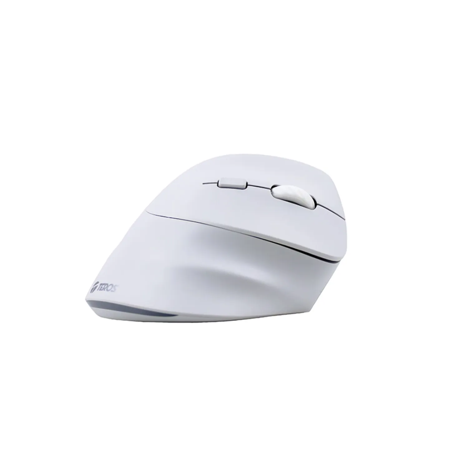 Mouse inalámbrico TEROS TE-1236S, RGB, Blanco, 6 botones con rueda VERTICAL RECARGABLE 2.4G+BT