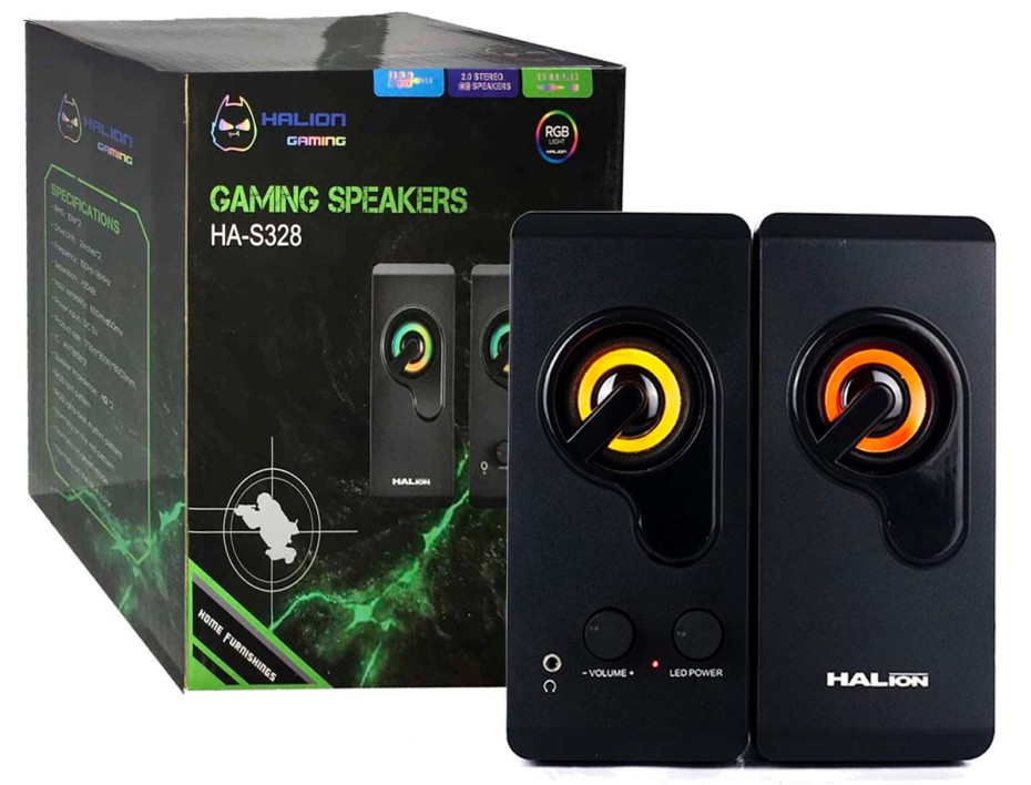 Parlante 2.0 HALION GAMING HA-S328 LED