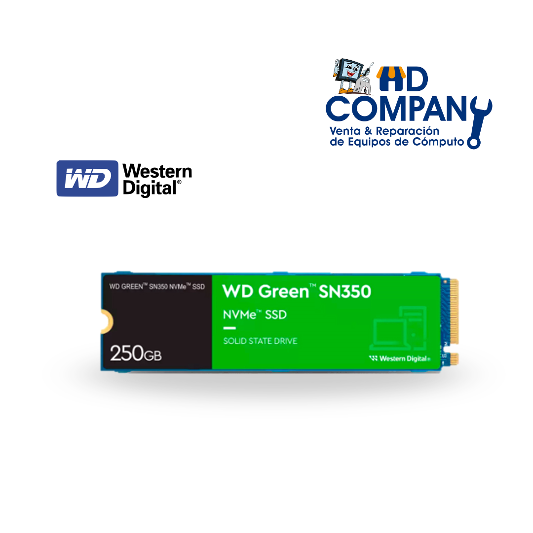 SSD M.2 NVME SOLIDO WESTERN DIGITAL GREEN 250GB SN350