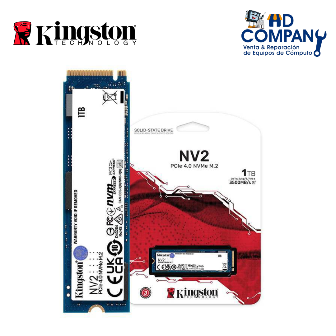 SSD solido Kingston NV2 NVMe PCIe 4.0 1TB  SNV2S/1000G