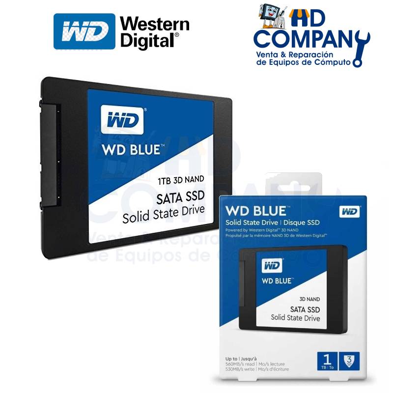 SSD solido WESTERN DIGITAL BLUE 1TB 3D NAND | WDS100T2B0A