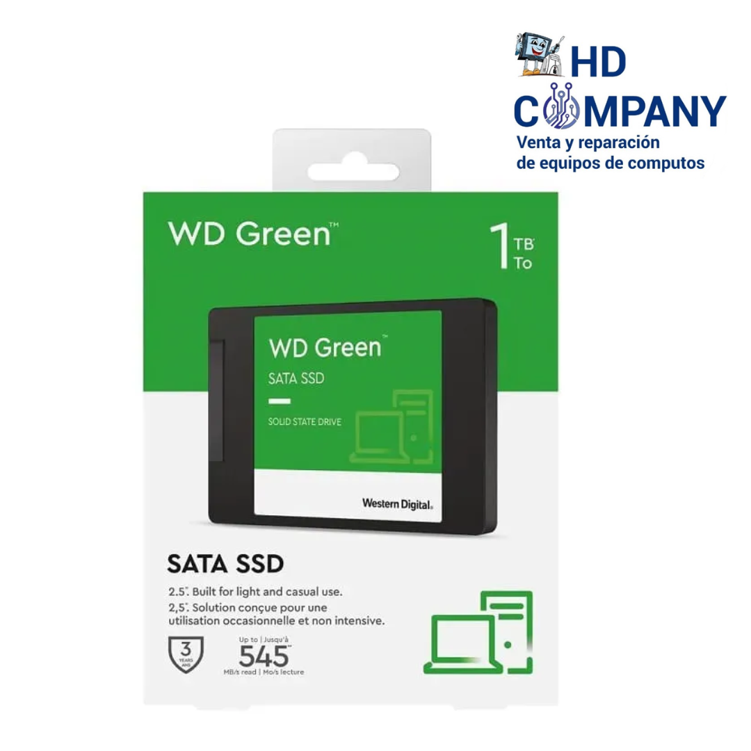 SSD solido WESTERN DIGITAL GREEN 1TB SATA(WDS100T3G0A)