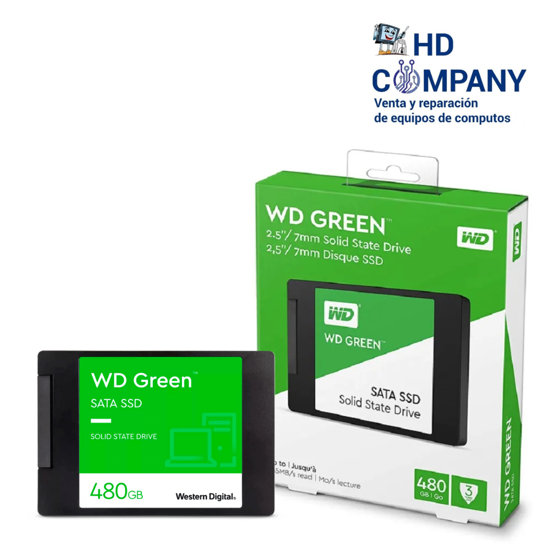SSD solido WESTERN DIGITAL GREEN 480gb 2.5 (WDS480G3G0A)