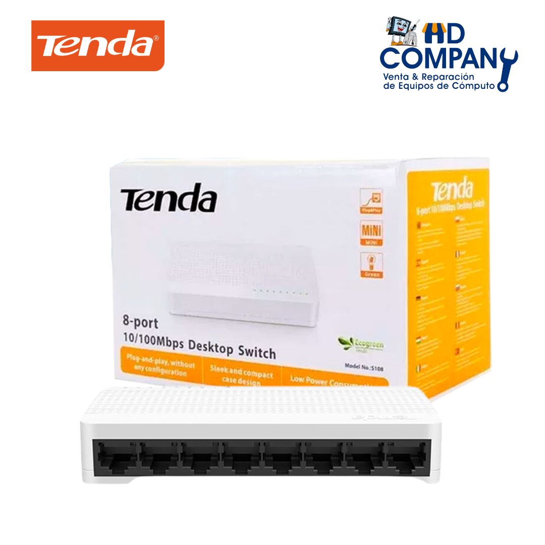 Switch TENDA 8 puertos 10/100Mbps