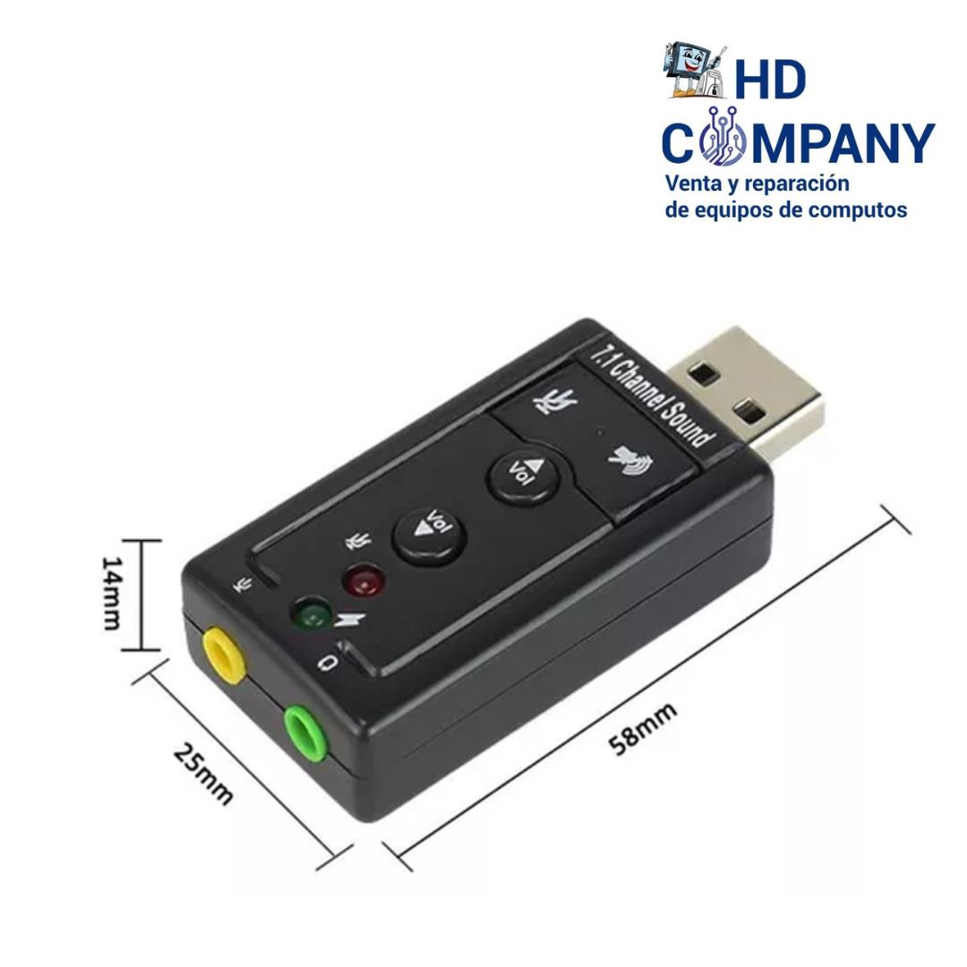 TARJETA DE SONIDO USB AUDIO 7.1 SEISA ST-3052