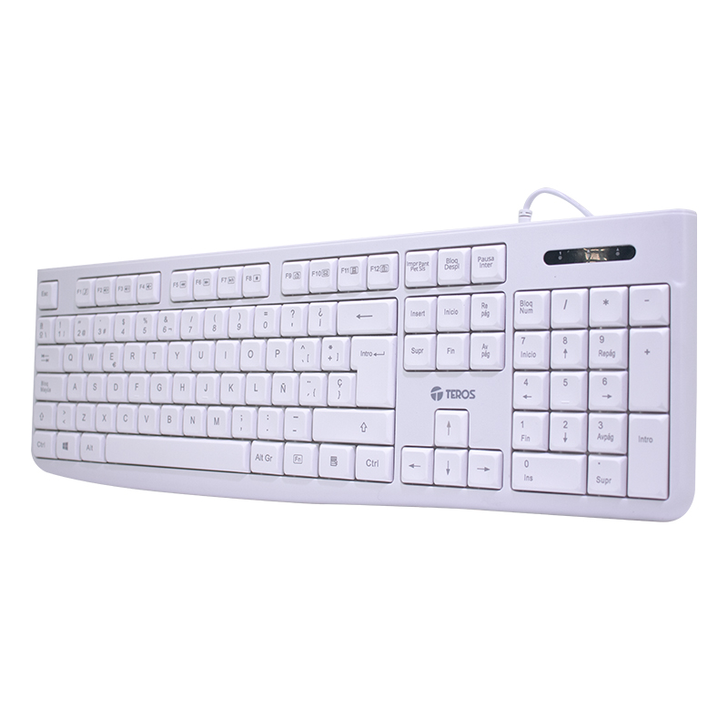 TECLADO ALAMBRICO TEROS TE-4069 USB BLANCO