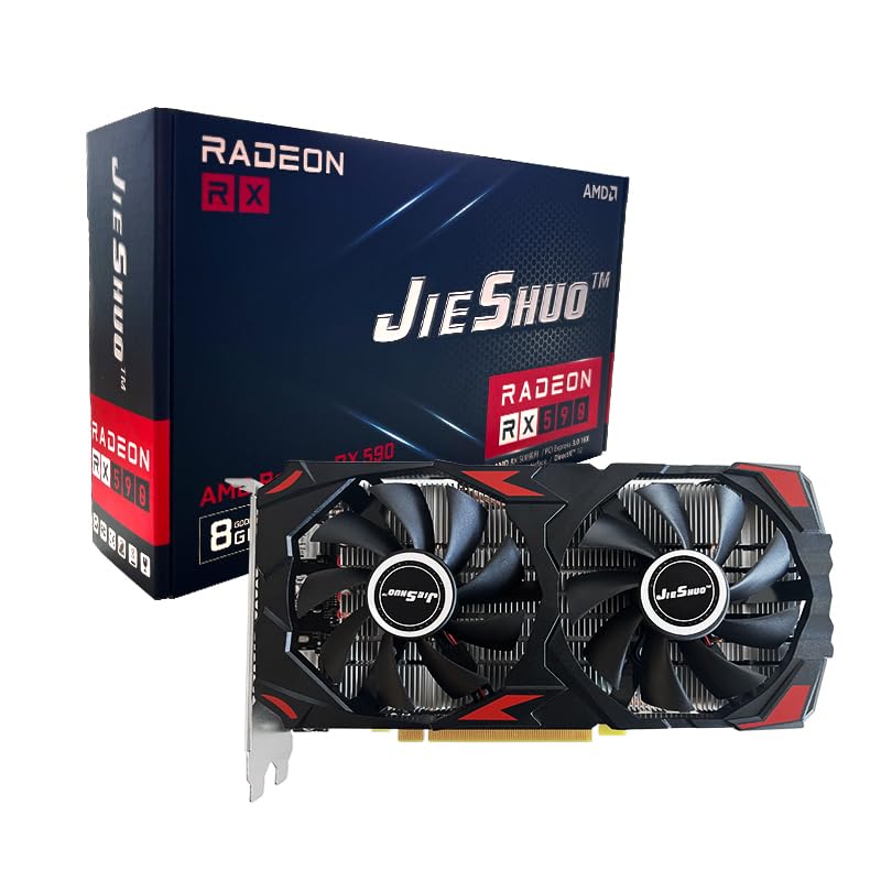 Tarjeta de Video JIE SHUO Radeon RX590 8GB gaming GDDR5