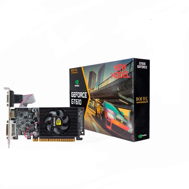 Tarjeta de video BOETEC GT730 4GB DDR3 128BIT, 1 FAN, HDMI x1 /DVI x1 /VGA x1