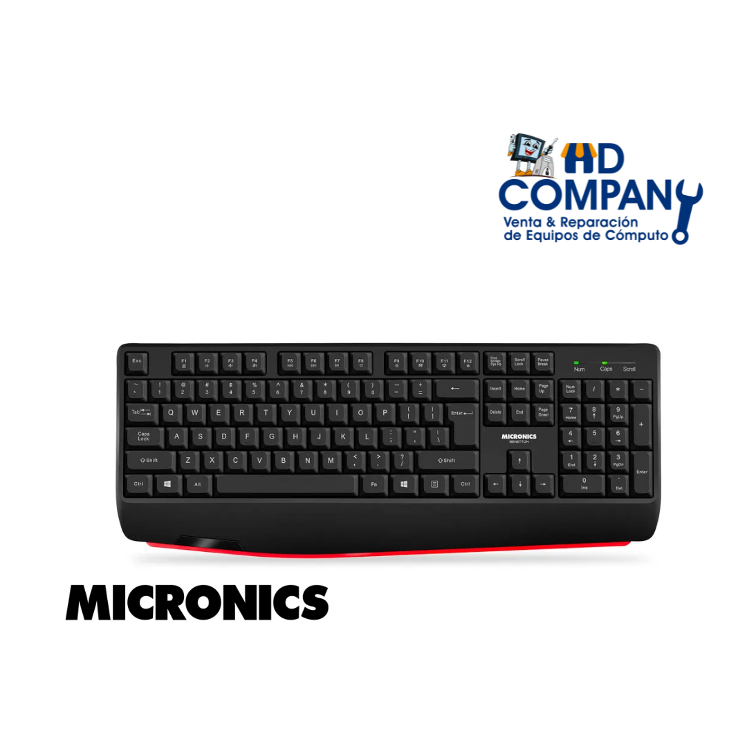 Teclado Multimedia Benetton Black Mic K601b Micronics