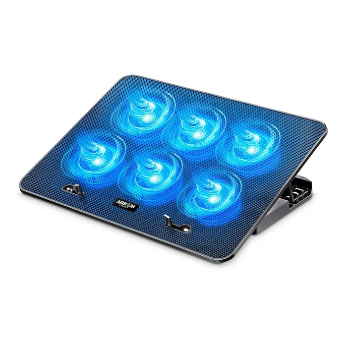 Ventilador para laptop AIRBOOM Glacial 6 AB013 con 6 Ventiladores y Led RGB SOPORTE CELULAR