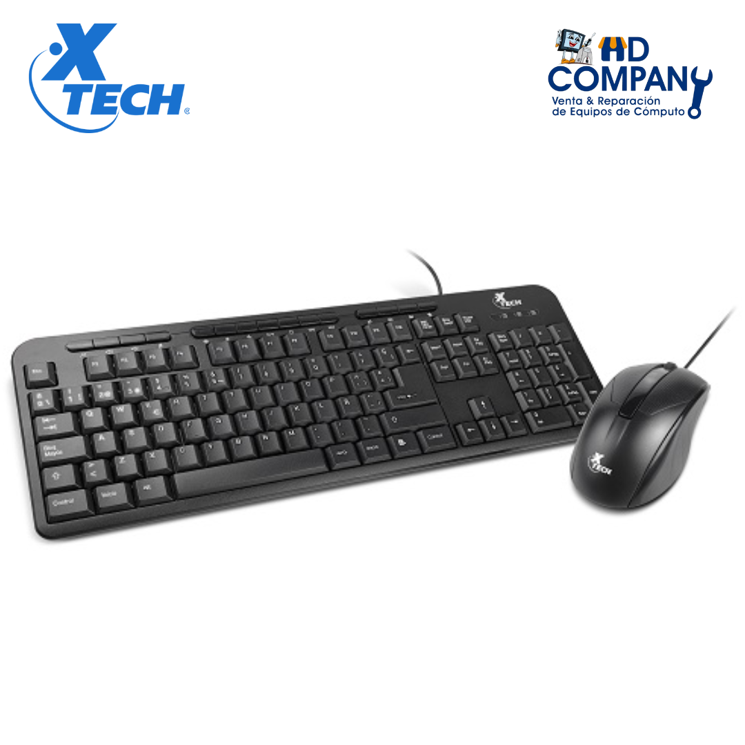 XTK-301S Xtech - Keyboard and mouse set - Wired