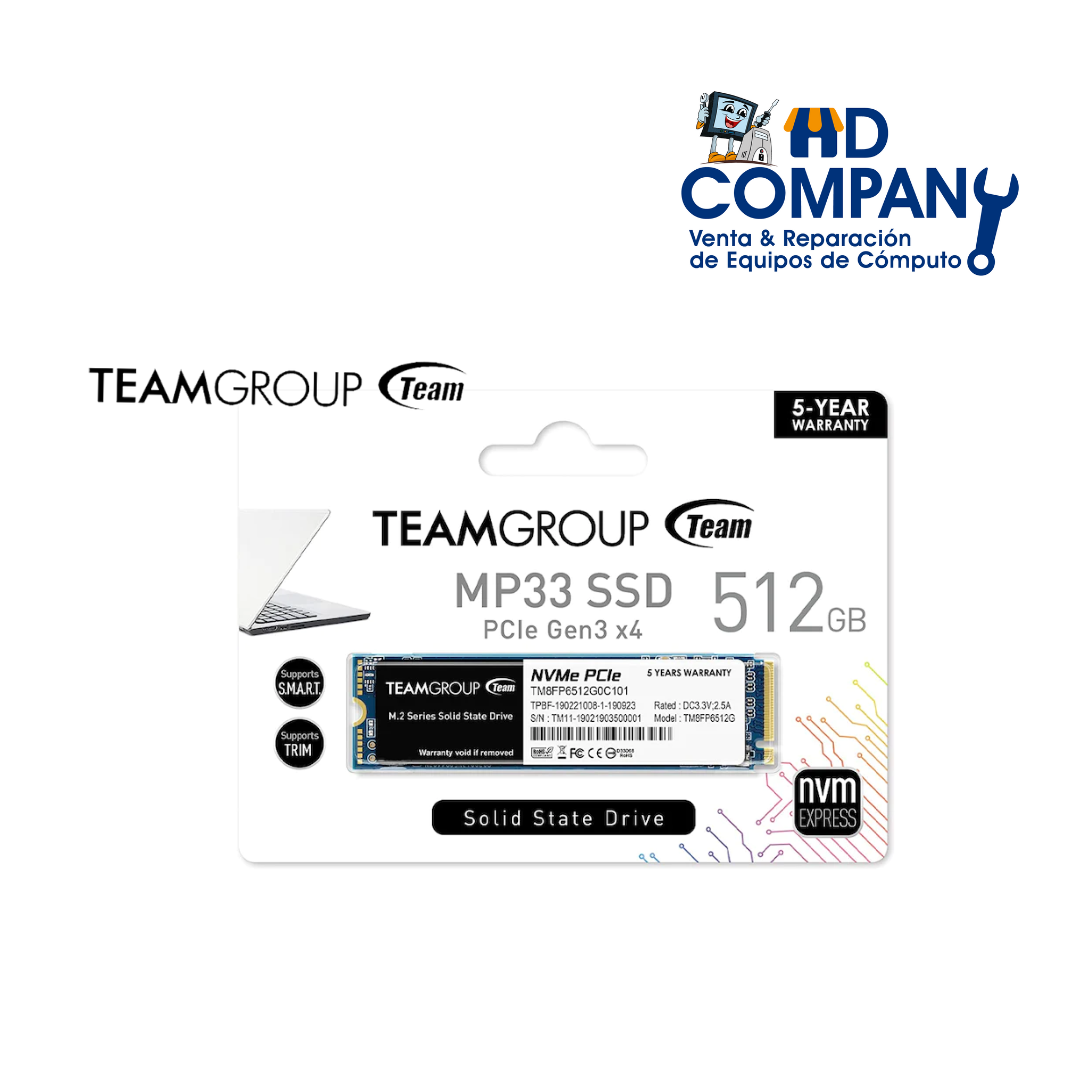 disco solido teamgroup MP33 M.2 PCIe SSD, 1TB, DC +3.3V